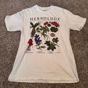 Hogwarts Herbology Harry Potter White T-Shirt Tee Top Size Small